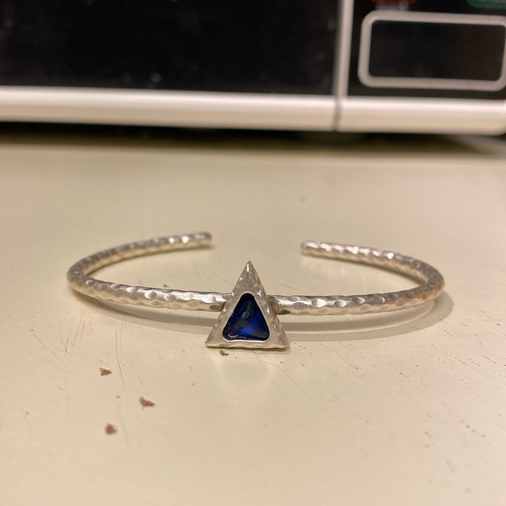 Sapphire Cz cuff bracelet